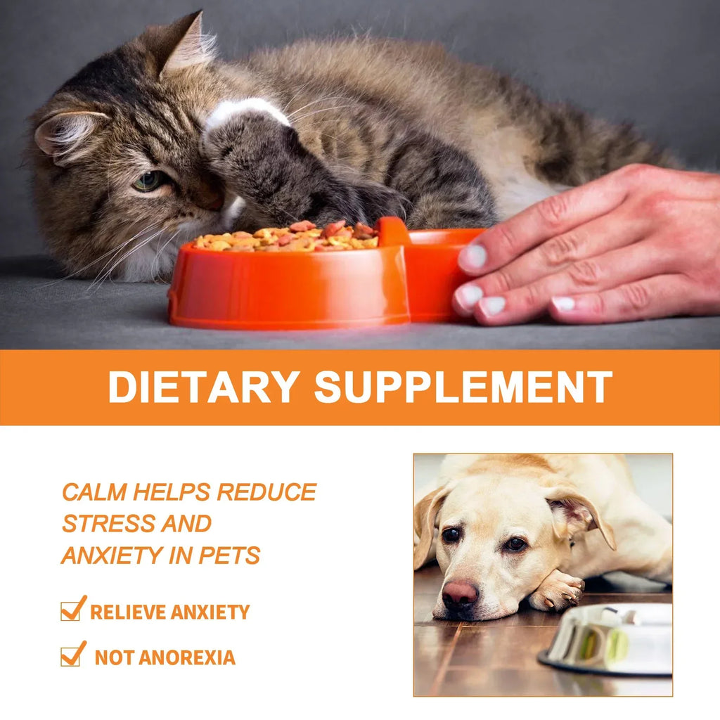 Natural Organic Calming Drops for Dogs & Cats - Pet Anxiety Relief Blend